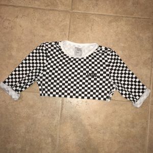 Checkered Vans crop top